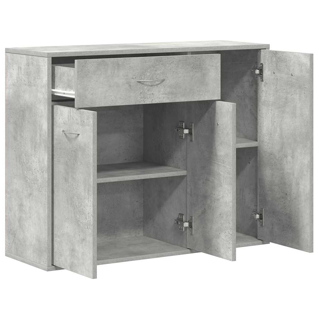 skænk 88x30x70 cm konstrueret træ betongrå