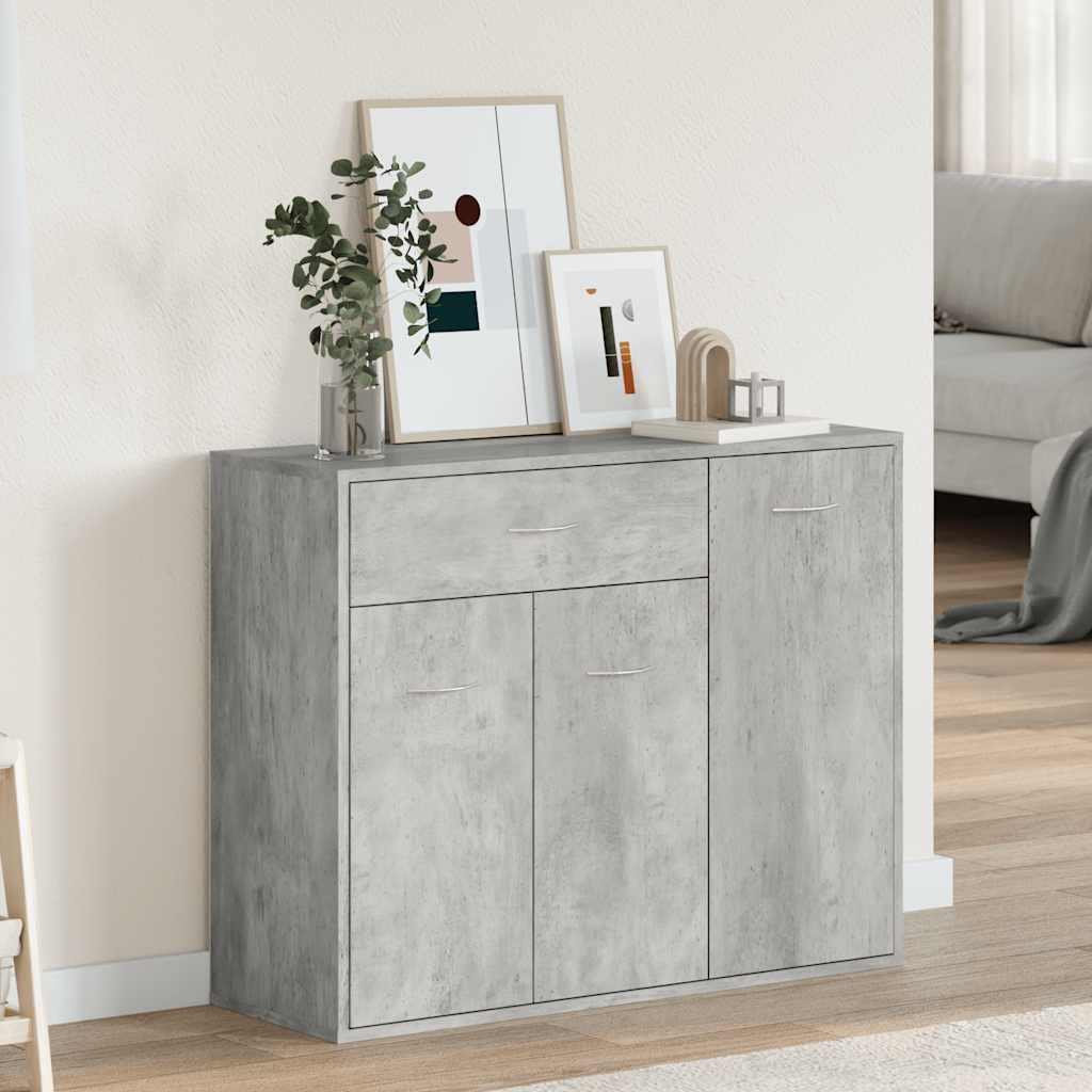 skænk 88x30x70 cm konstrueret træ betongrå