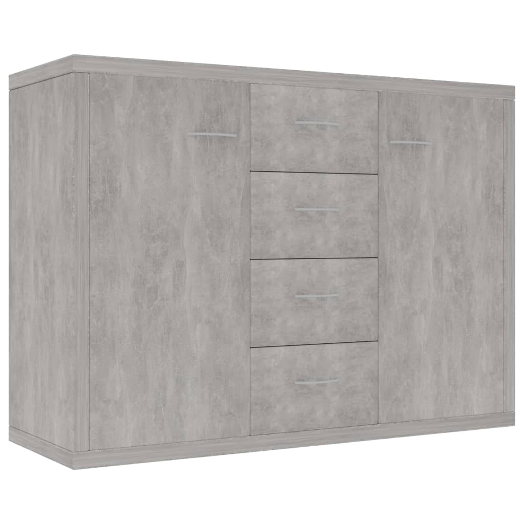 skænk 88x30x65 cm konstrueret træ betongrå