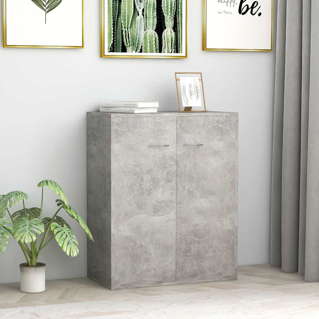 skænk 60x30x75 cm konstrueret træ betongrå