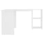 L-formet skrivebord 120x140x75 cm konstrueret træ hvid