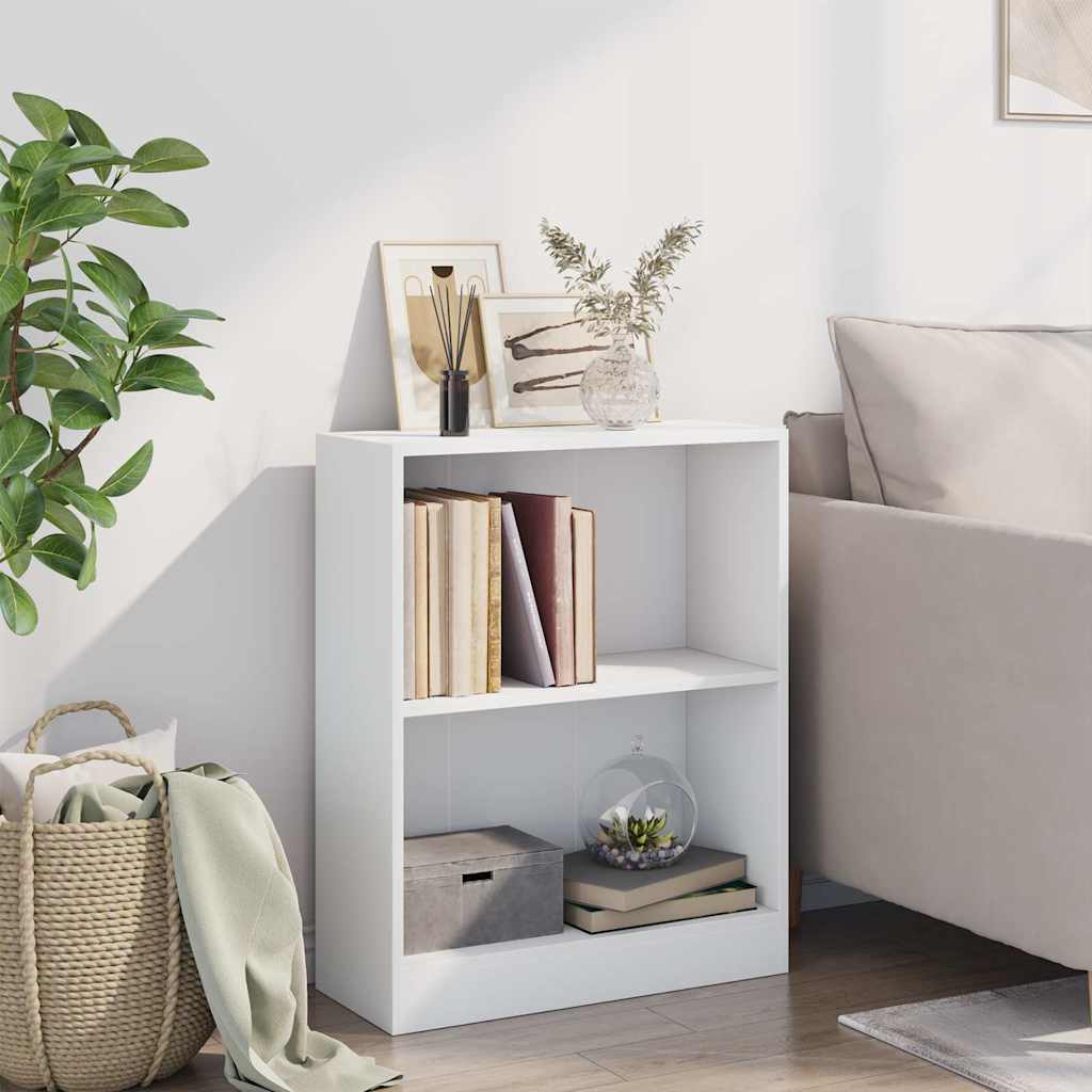 bogreol 60x24x76 cm konstrueret træ hvid