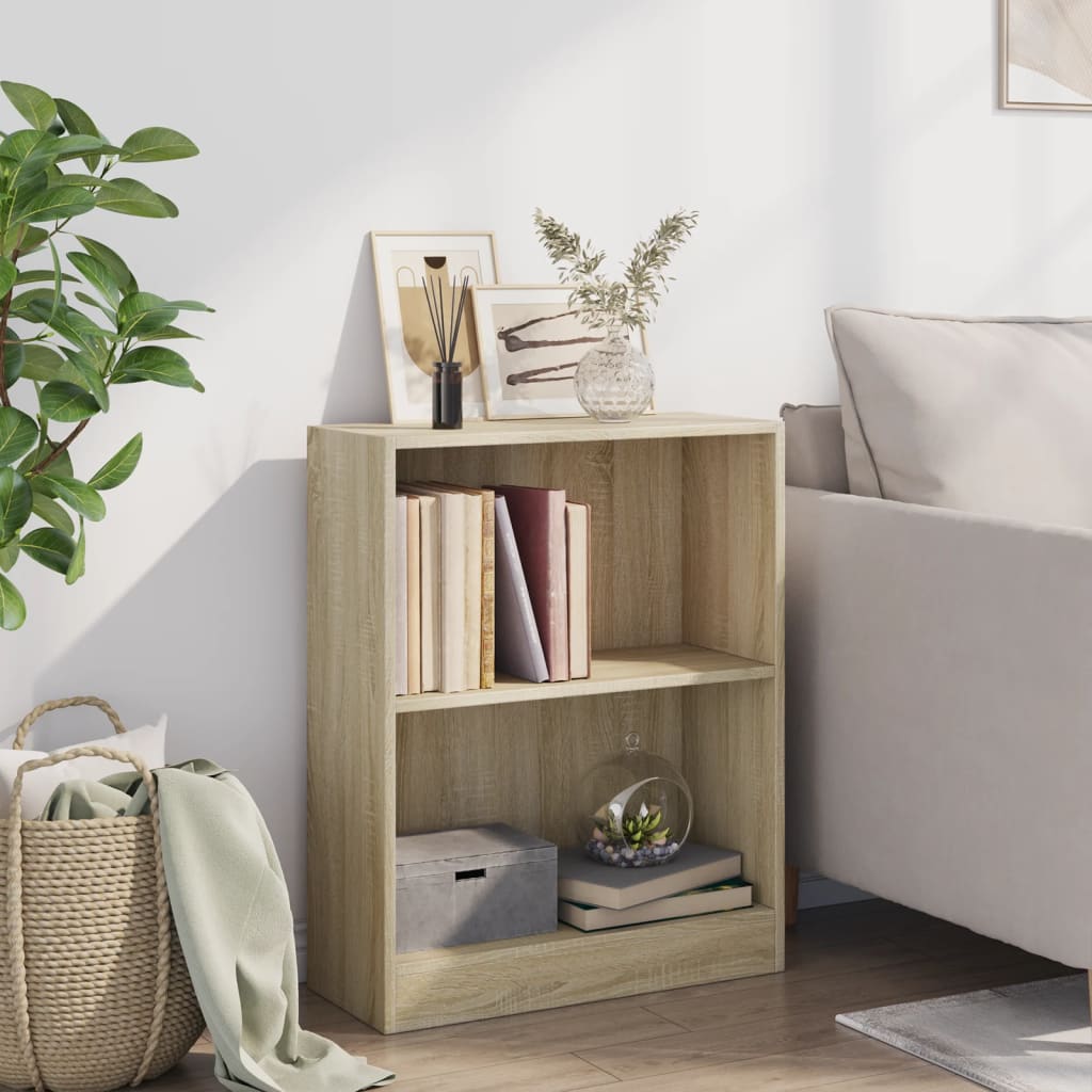 bogreol 60x24x76 cm konstrueret træ sonoma-egetræsfarvet
