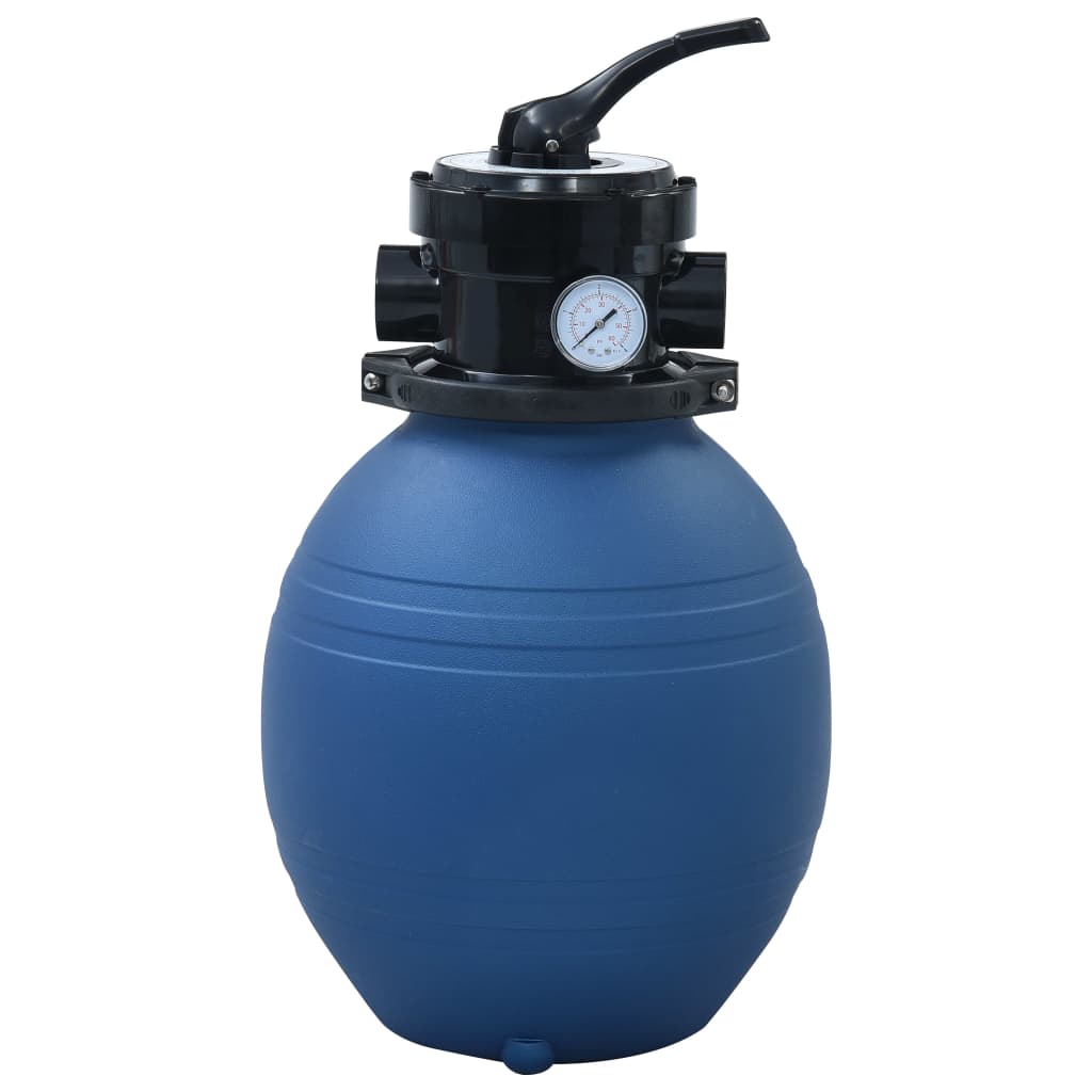 sandfilter til pool ventil med 4 indstillinger 300 mm blå