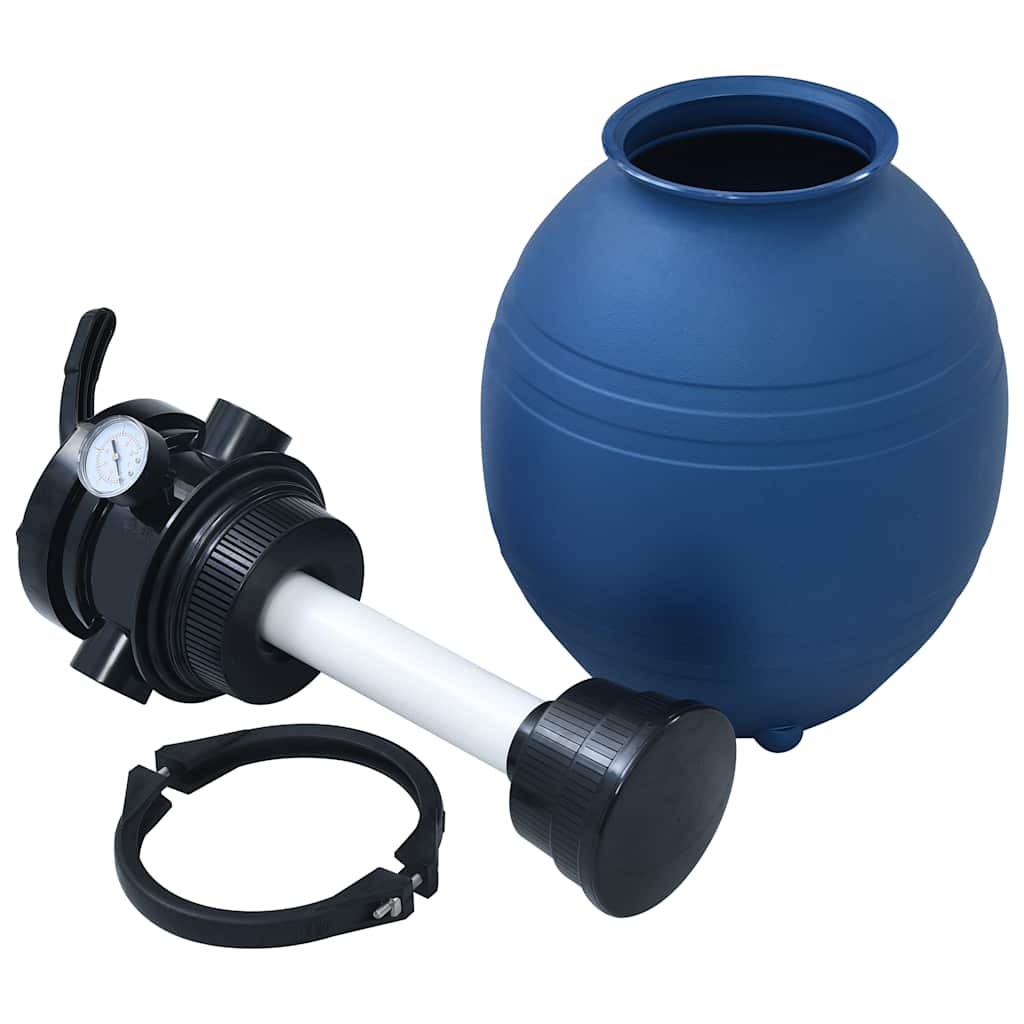 sandfilter til pool ventil med 4 indstillinger 300 mm blå