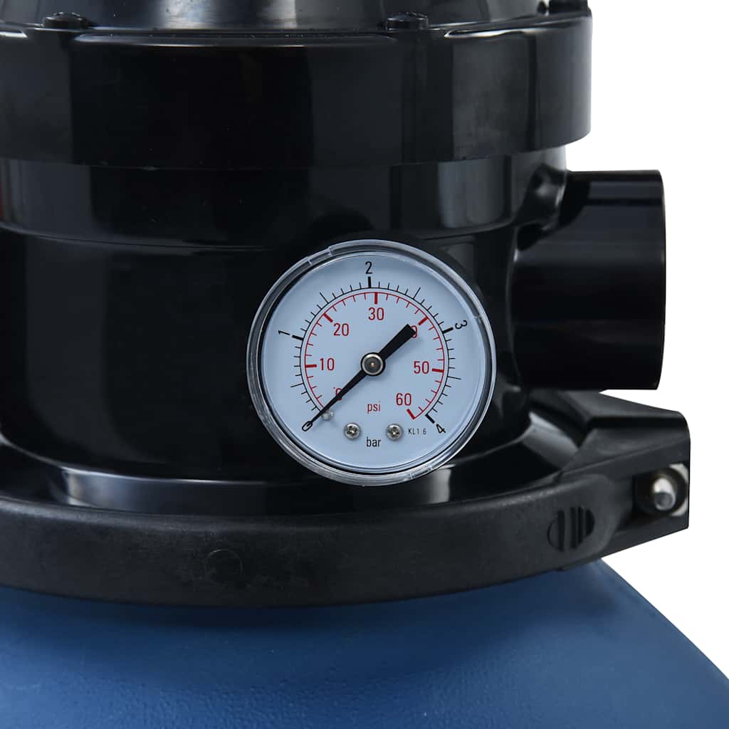 sandfilter til pool ventil med 4 indstillinger 300 mm blå