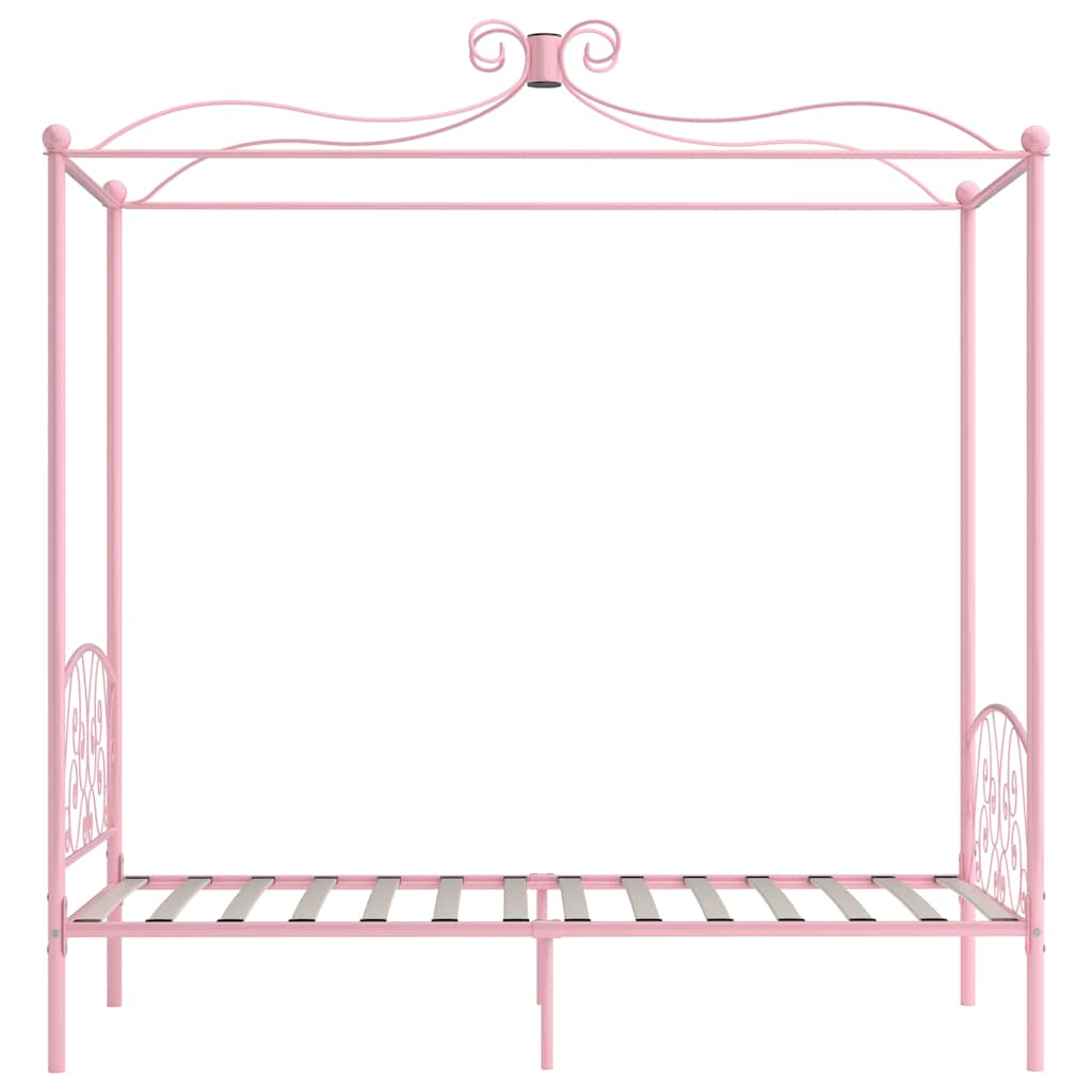 sengestel til himmelseng 90 x 200 cm metal pink
