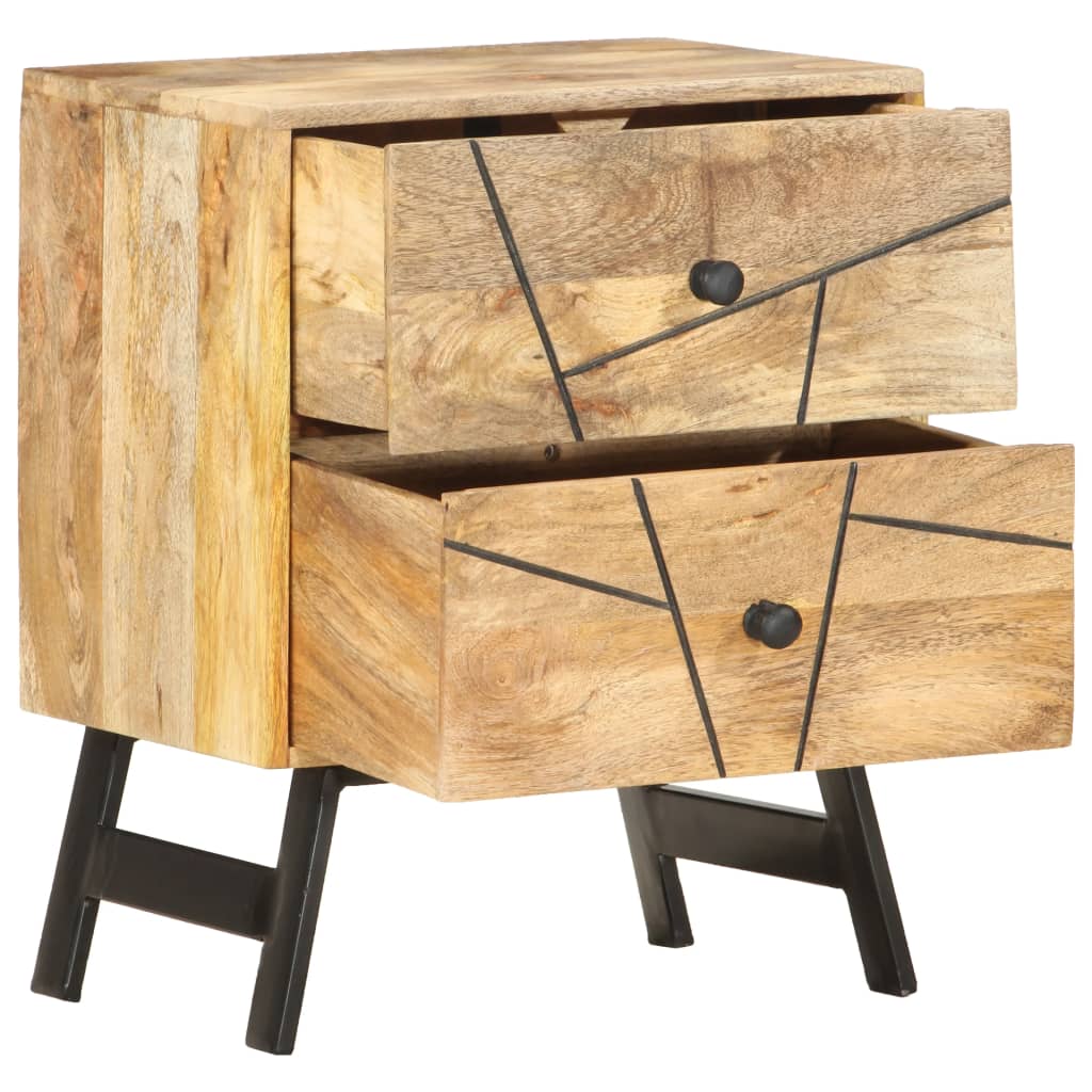 sengebord 40x30x50 cm massivt mangotræ