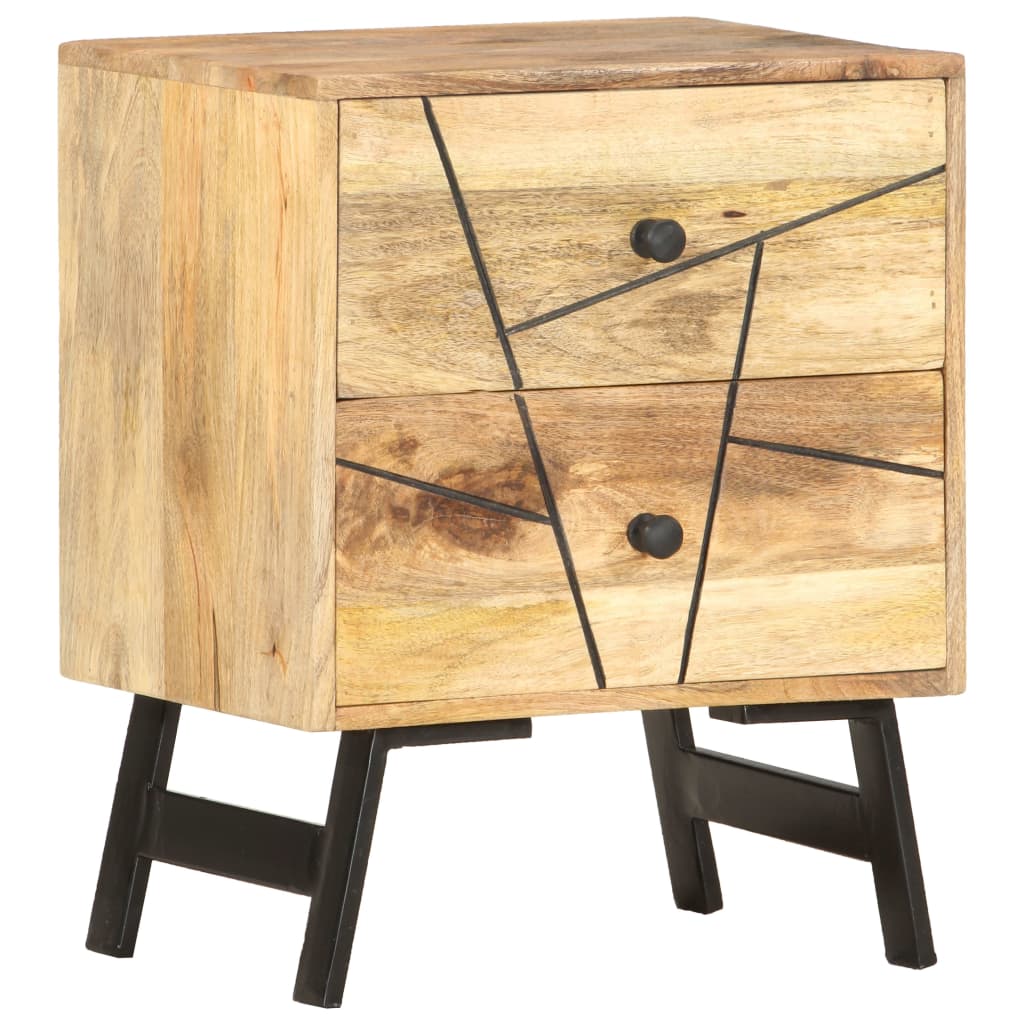 sengebord 40x30x50 cm massivt mangotræ