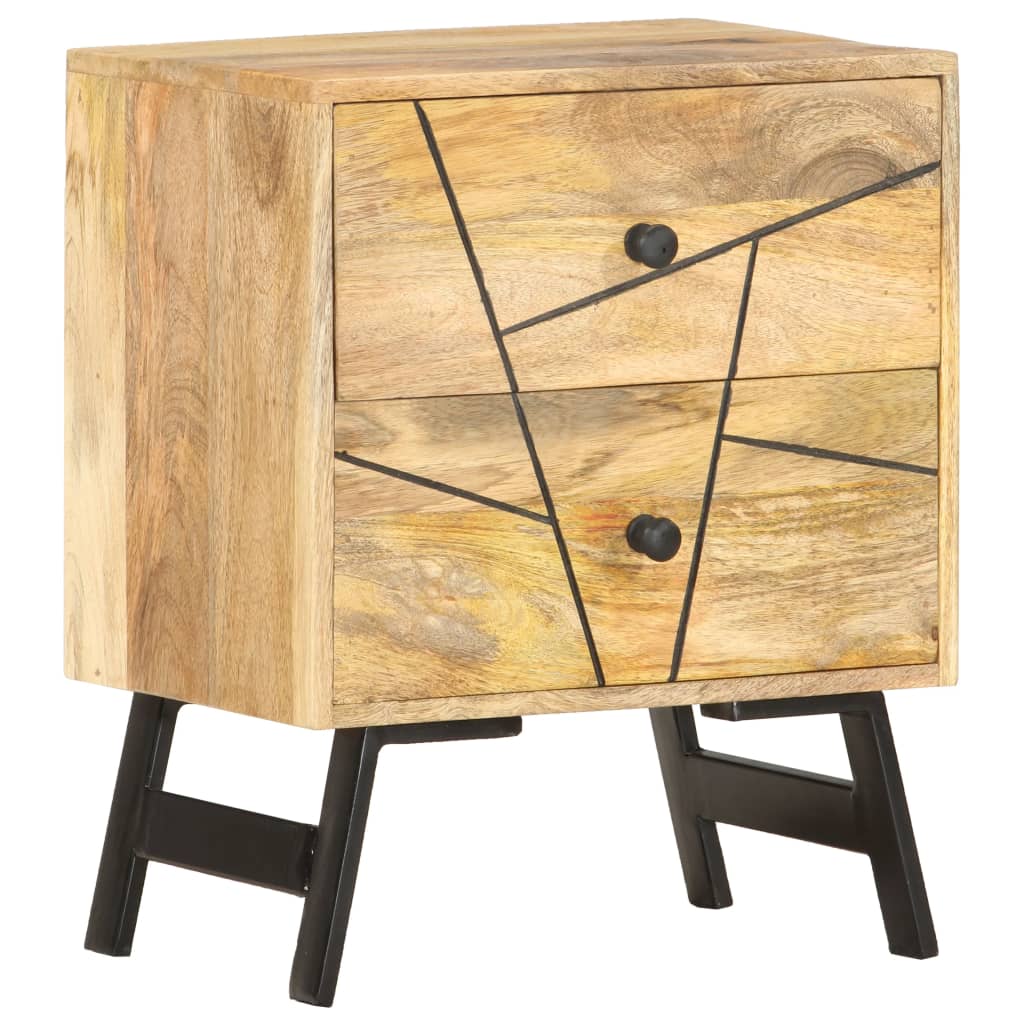 sengebord 40x30x50 cm massivt mangotræ