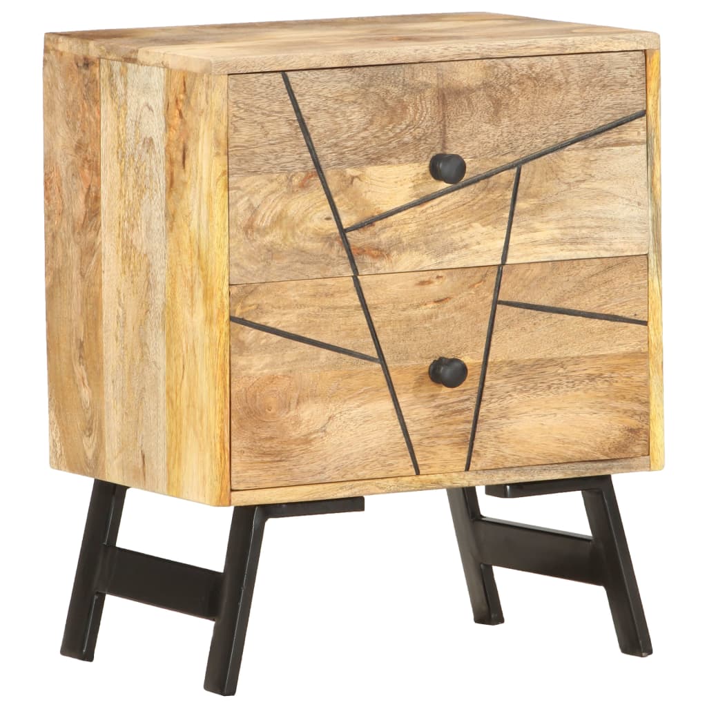 sengebord 40x30x50 cm massivt mangotræ