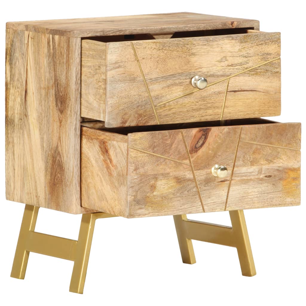 sengebord 40x30x50 cm massivt mangotræ