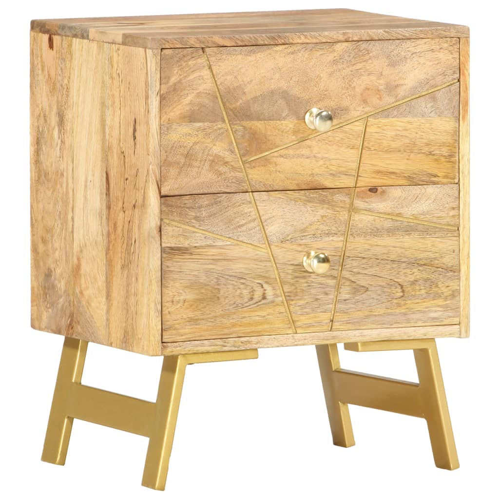 sengebord 40x30x50 cm massivt mangotræ
