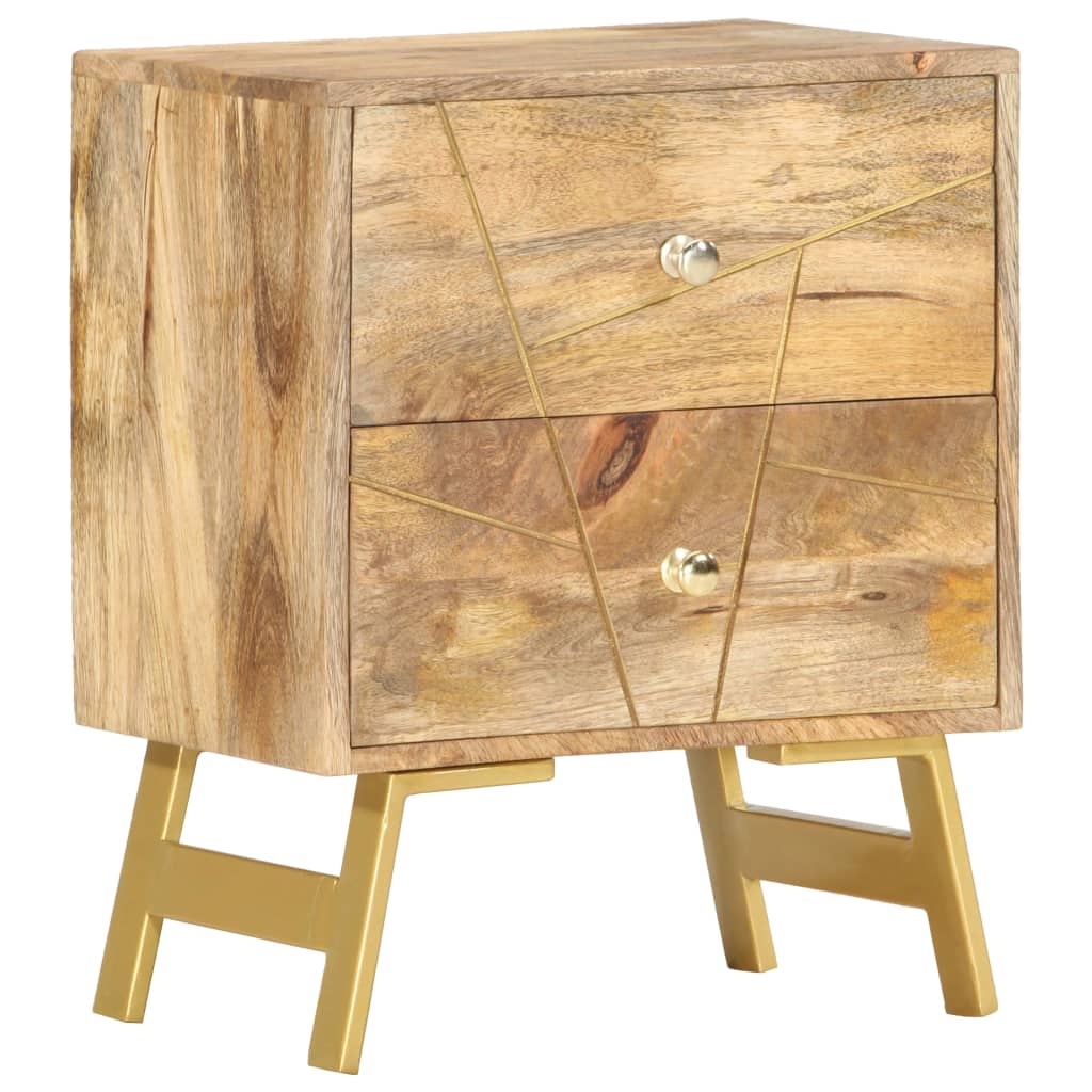 sengebord 40x30x50 cm massivt mangotræ