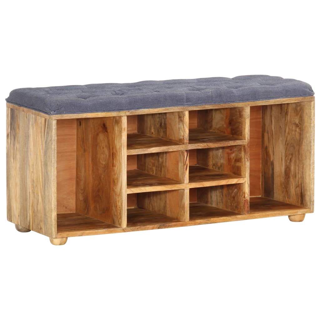 entrébænk 100x35x47 cm massivt mangotræ