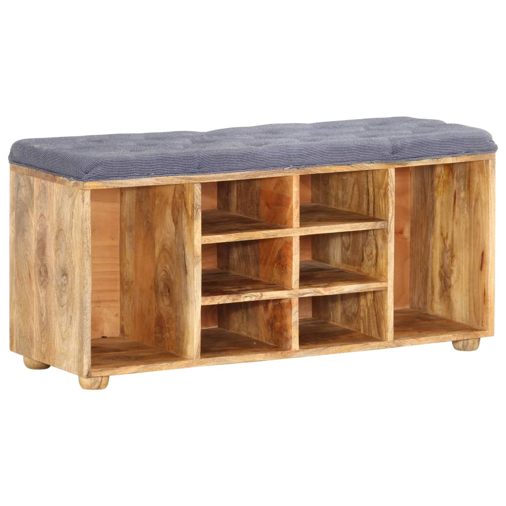entrébænk 100x35x47 cm massivt mangotræ