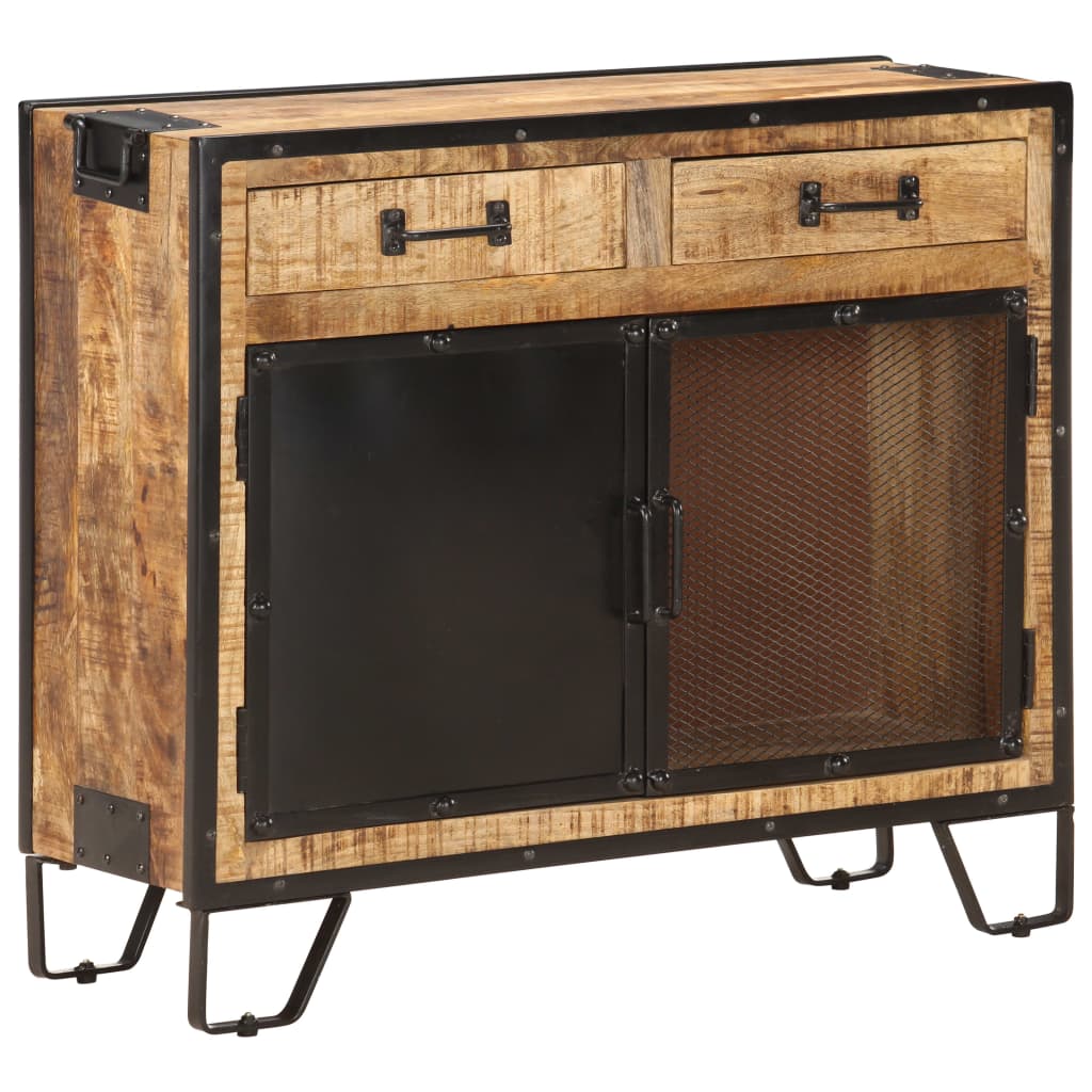 skænk 80x31x71 cm massivt ru mangotræ