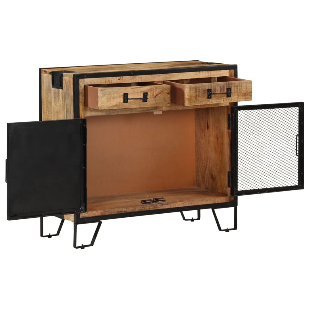 skænk 80x31x71 cm massivt ru mangotræ