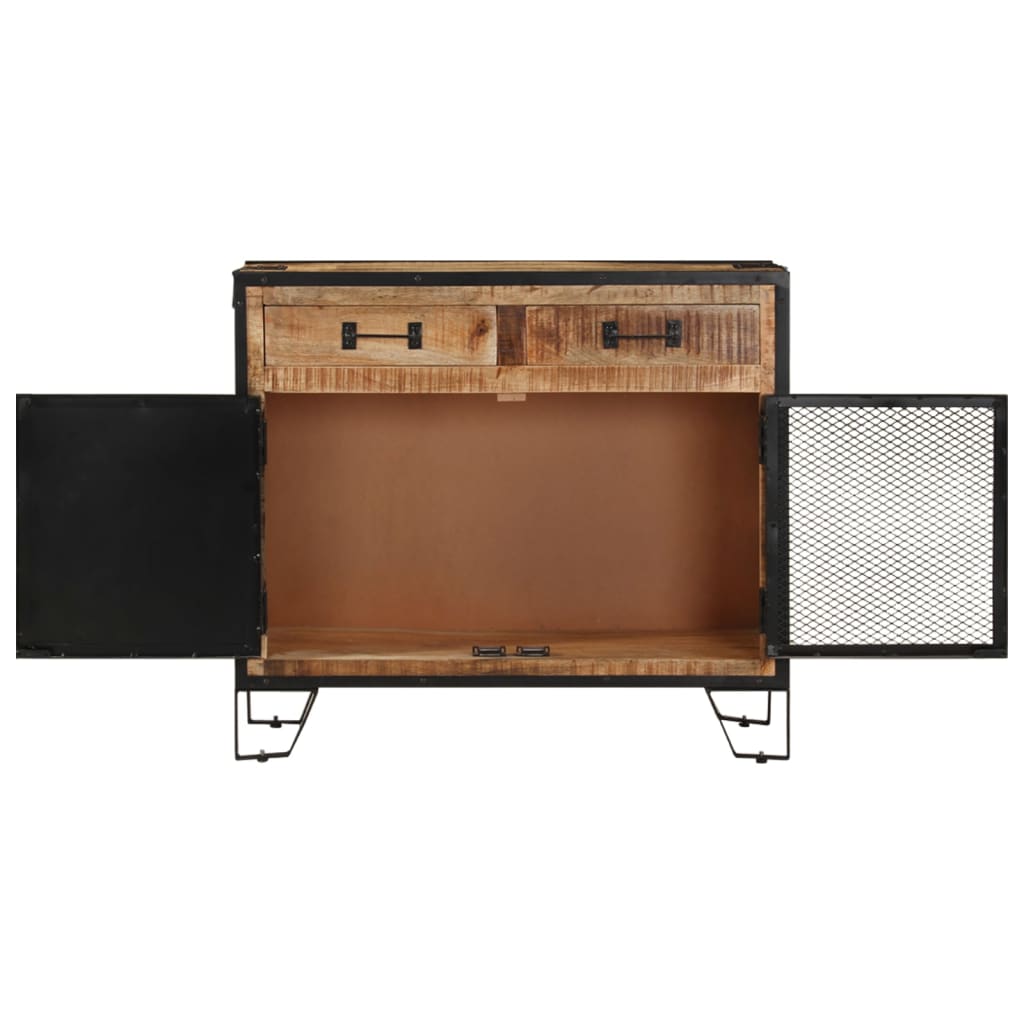 skænk 80x31x71 cm massivt ru mangotræ