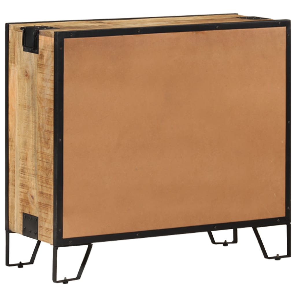 skænk 80x31x71 cm massivt ru mangotræ