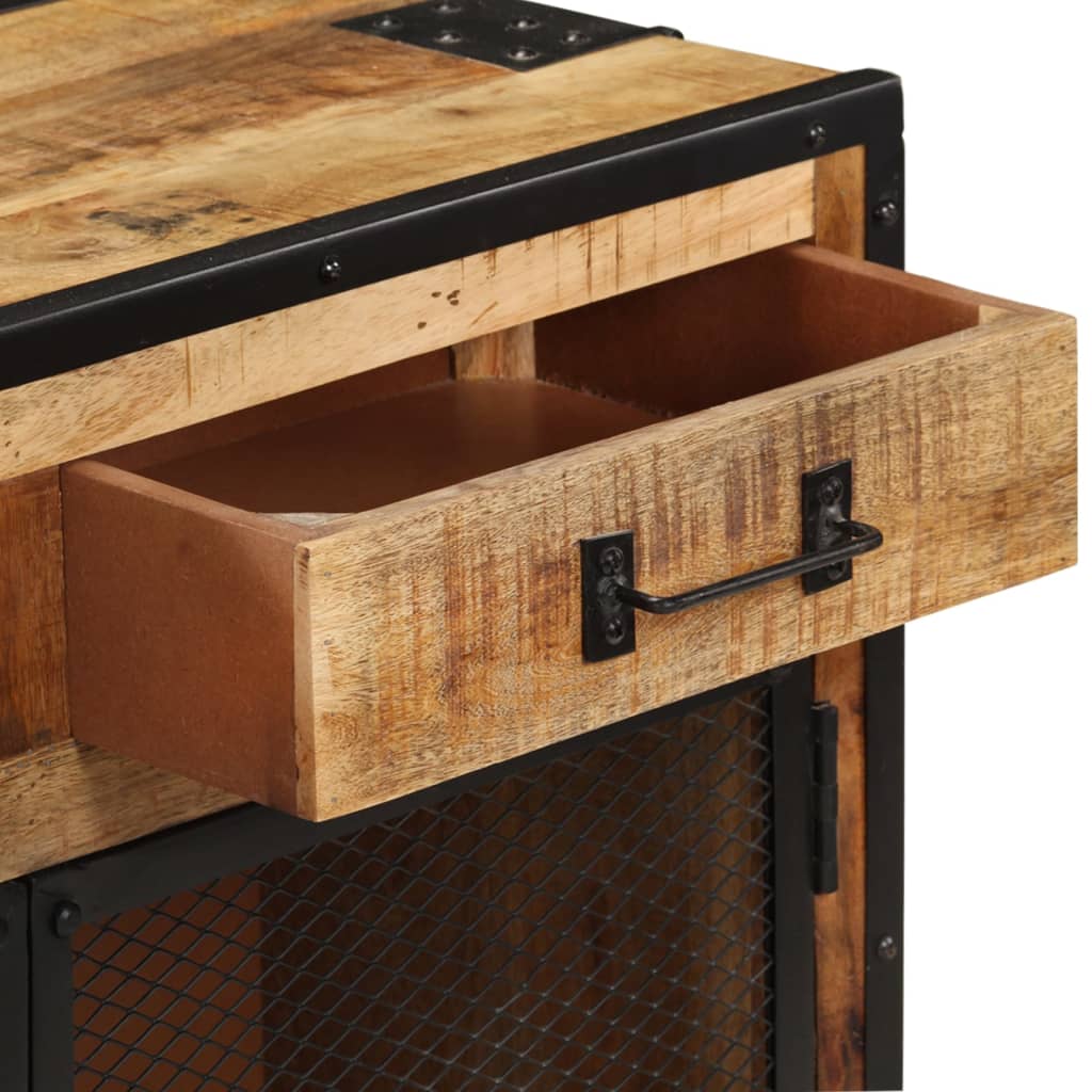 skænk 80x31x71 cm massivt ru mangotræ