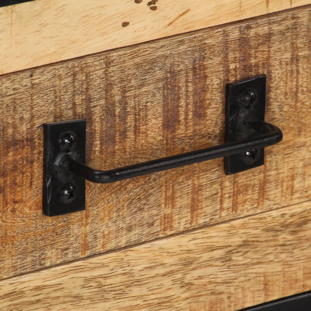 skænk 80x31x71 cm massivt ru mangotræ