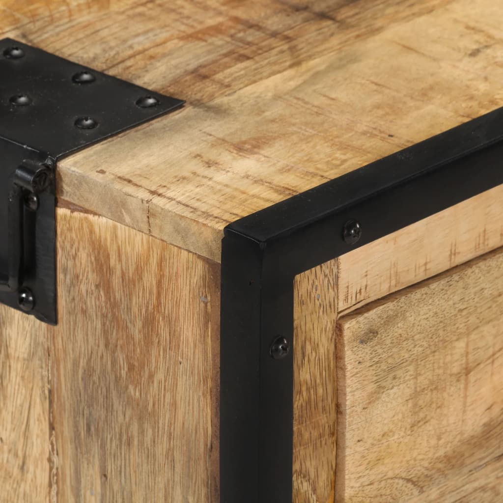 skænk 80x31x71 cm massivt ru mangotræ