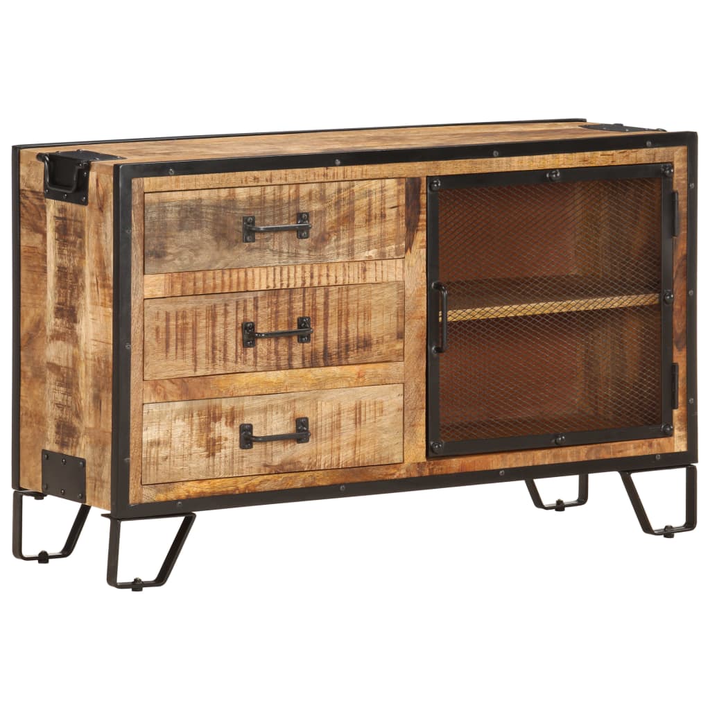 skænk 100x31x60 cm massivt ru mangotræ