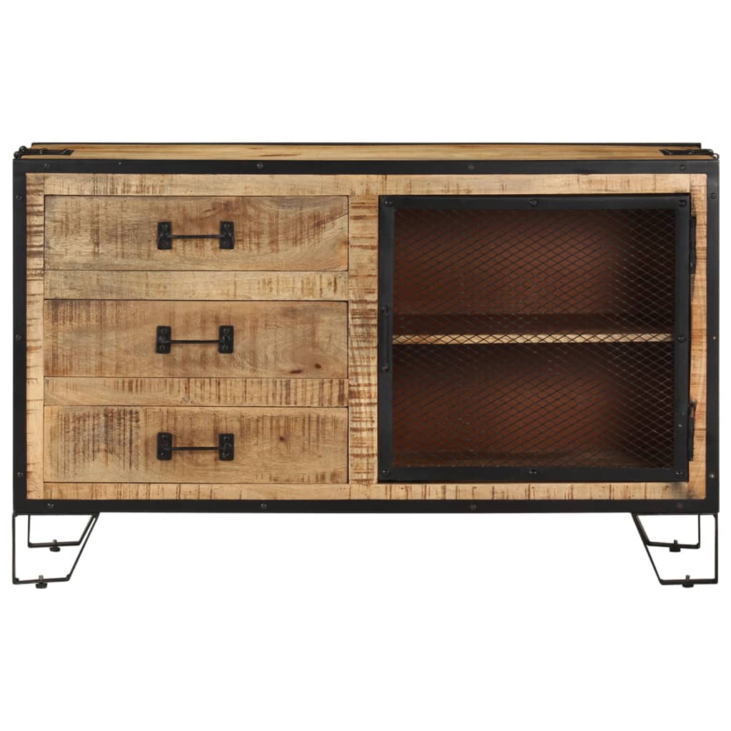 skænk 100x31x60 cm massivt ru mangotræ