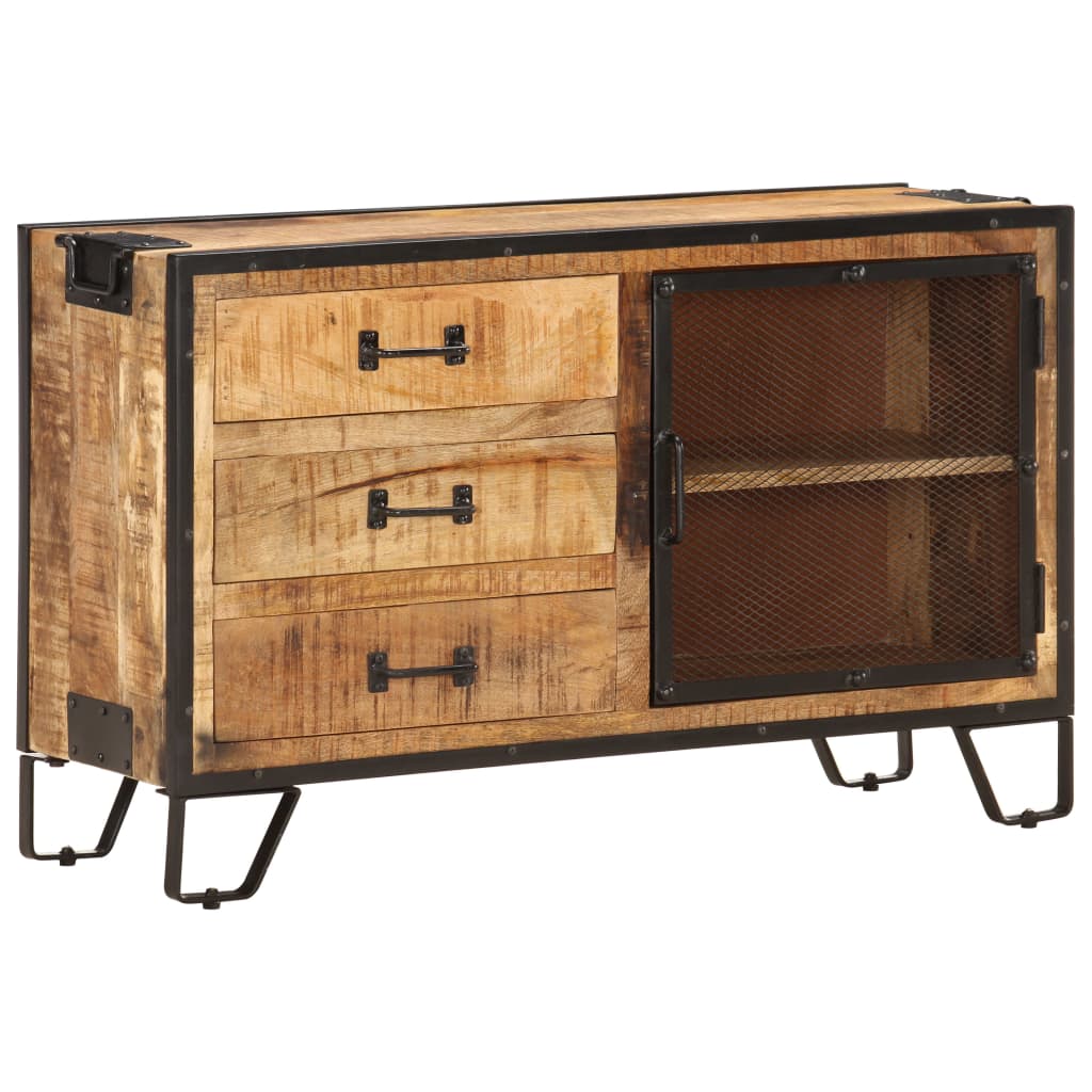 skænk 100x31x60 cm massivt ru mangotræ