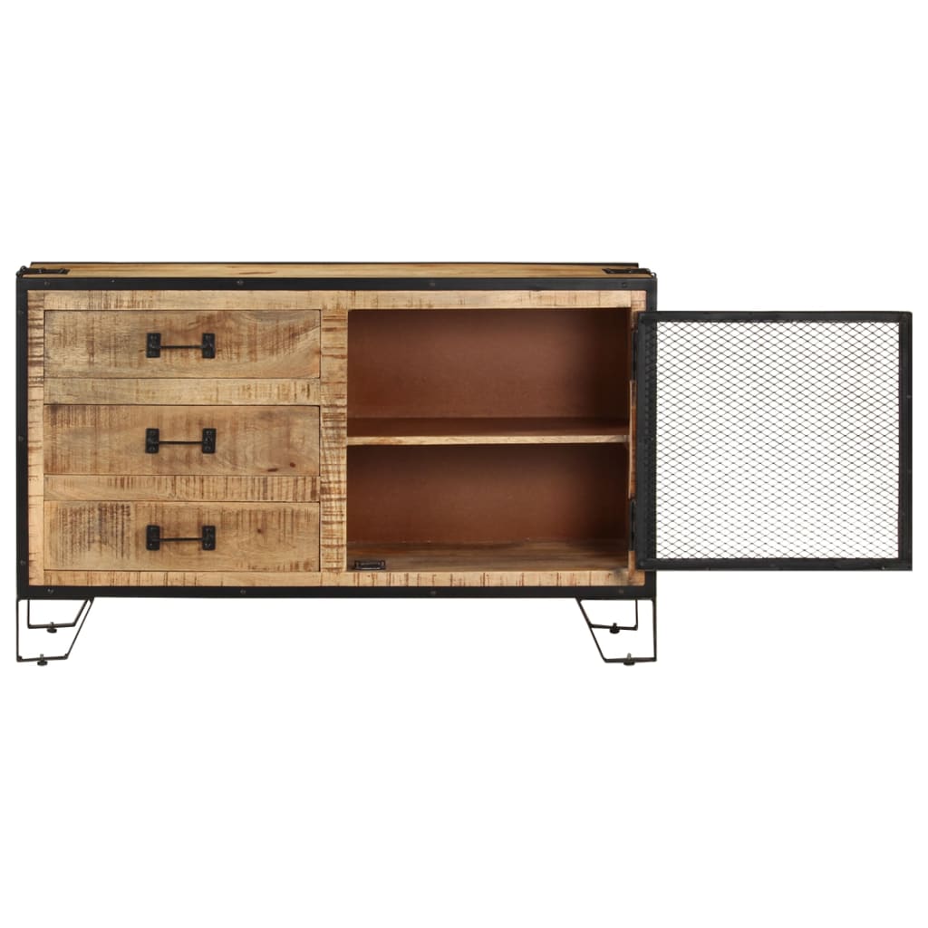 skænk 100x31x60 cm massivt ru mangotræ