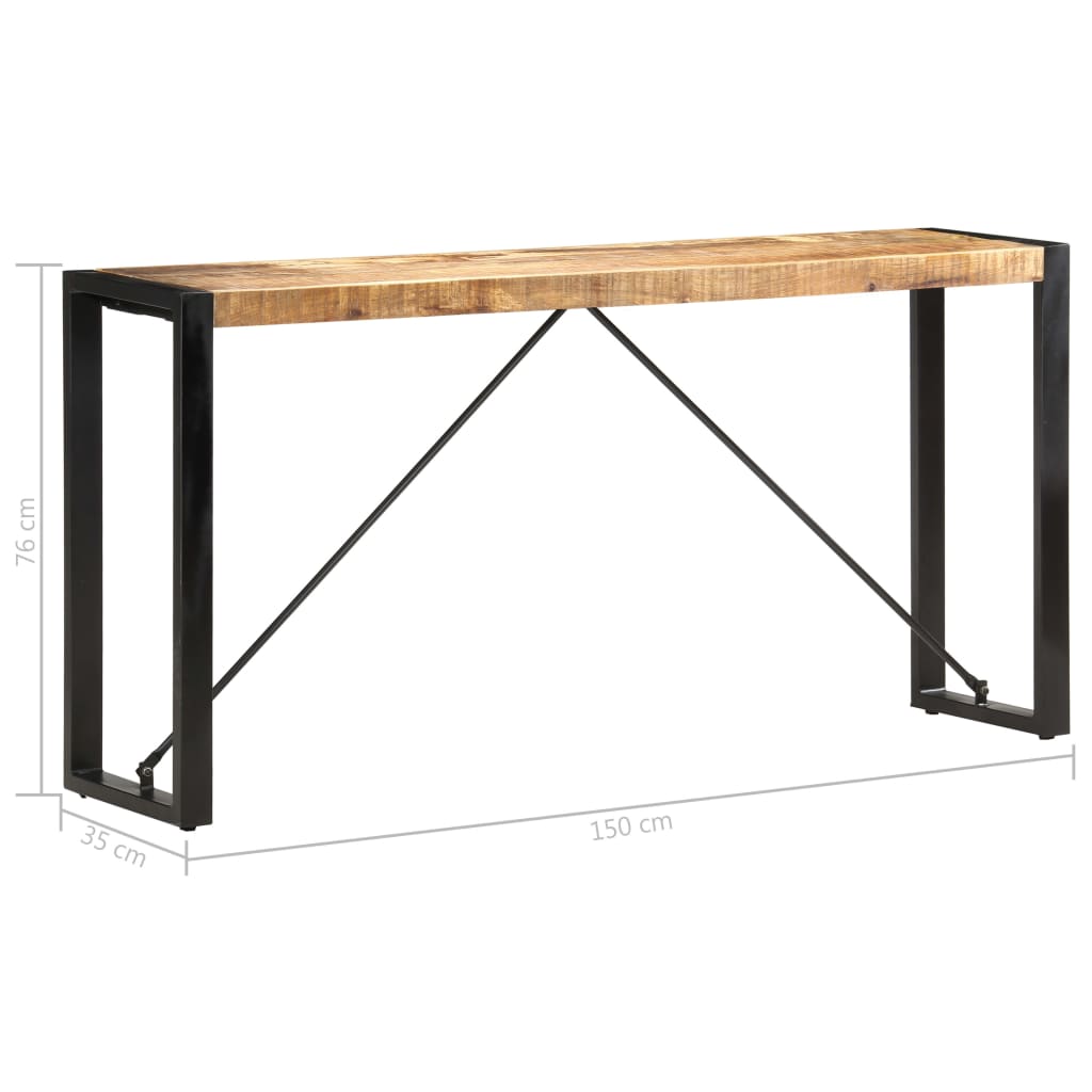 konsolbord 150x35x76 cm massivt mangotræ