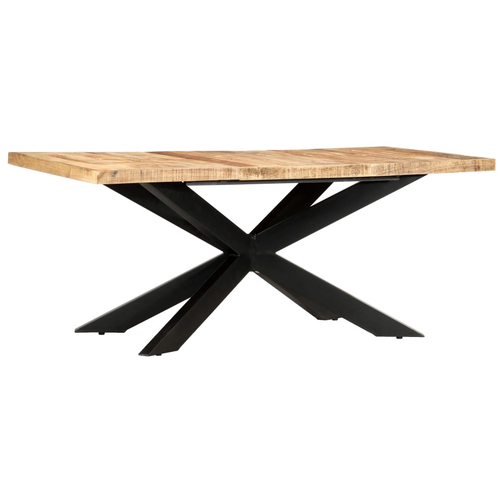 spisebord 180 x 90 x 76 cm massivt ru mangotræ