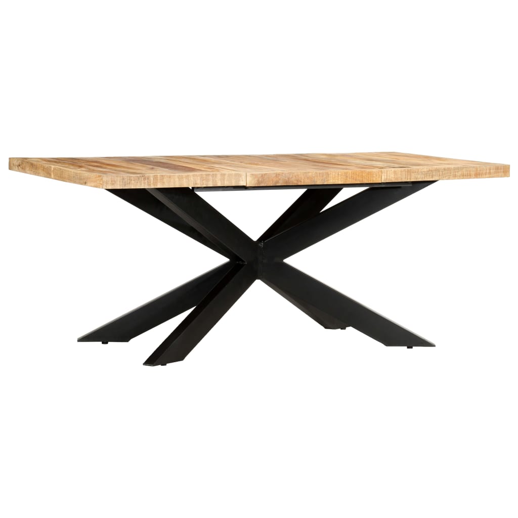 spisebord 180 x 90 x 76 cm massivt ru mangotræ