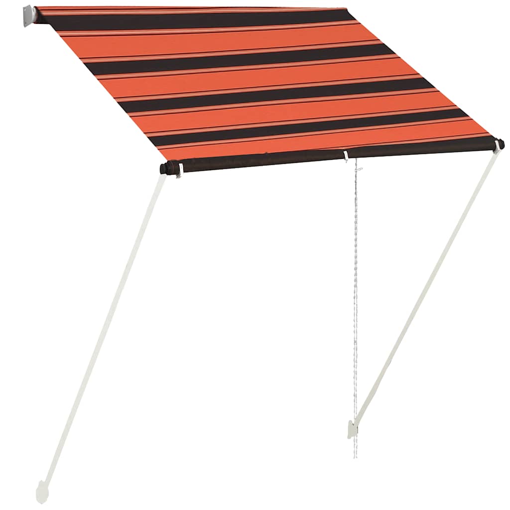 foldemarkise 150x150 cm orange og brun
