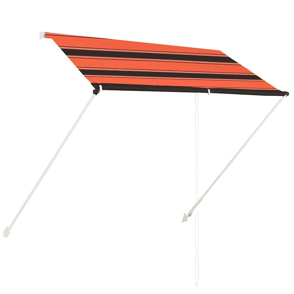 foldemarkise 200x150 cm orange og brun