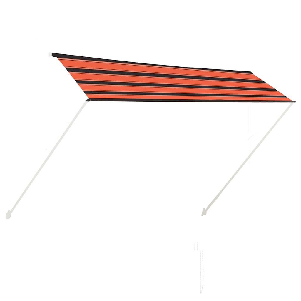 foldemarkise 300x150 cm orange og brun