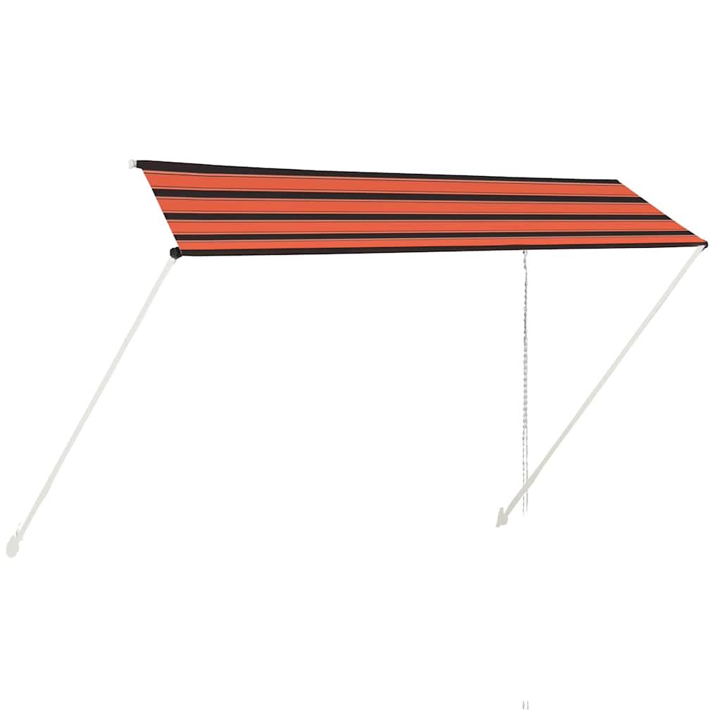 foldemarkise 350x150 cm orange og brun