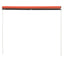 foldemarkise 350x150 cm orange og brun