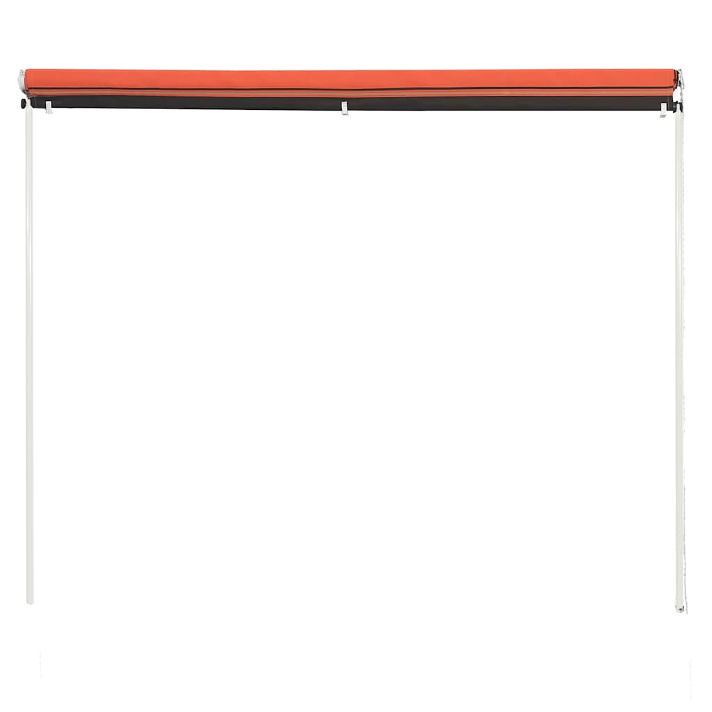 foldemarkise 350x150 cm orange og brun