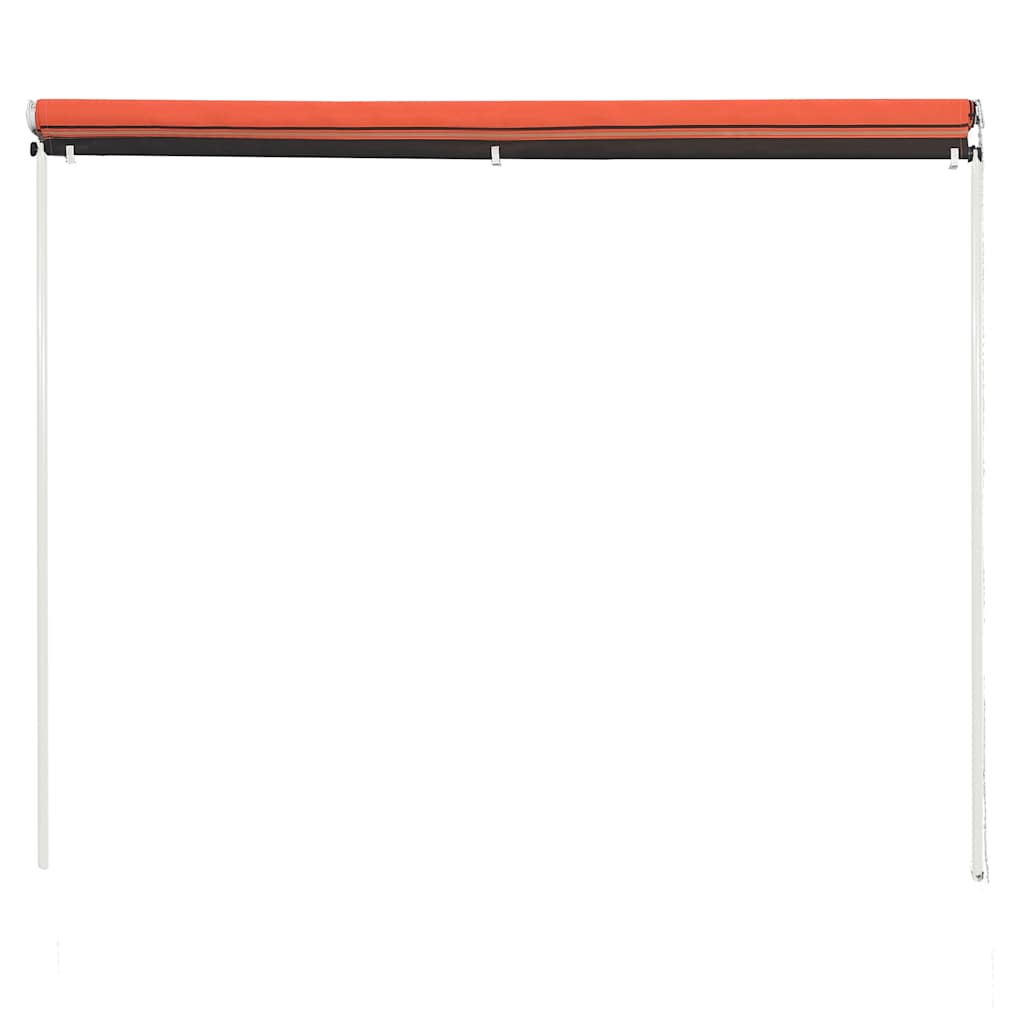 foldemarkise 400x150 cm orange og brun