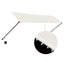 foldemarkise med LED 350x150 cm cremefarvet