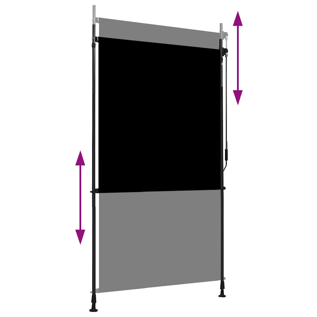 udendørs rullegardin 120x270 cm antracitgrå