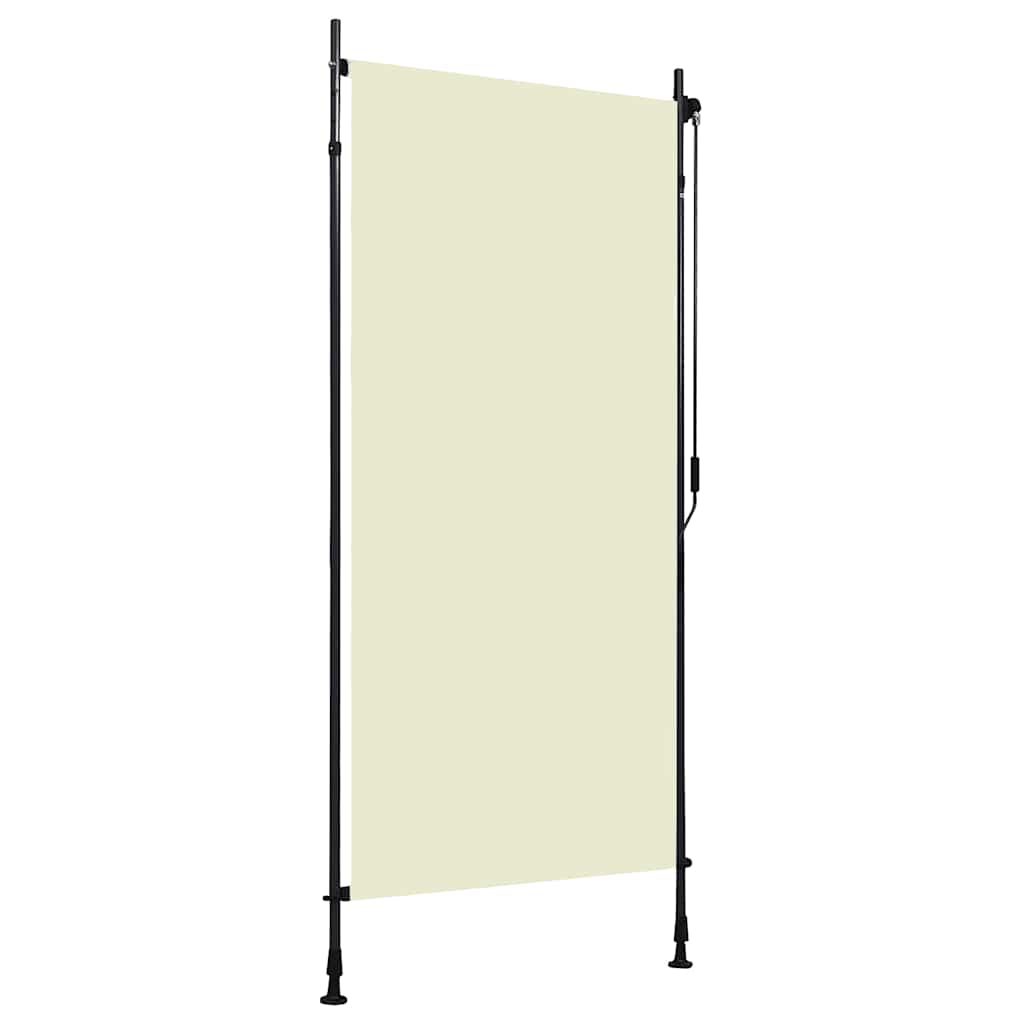 udendørs rullegardin 100x270 cm cremefarvet