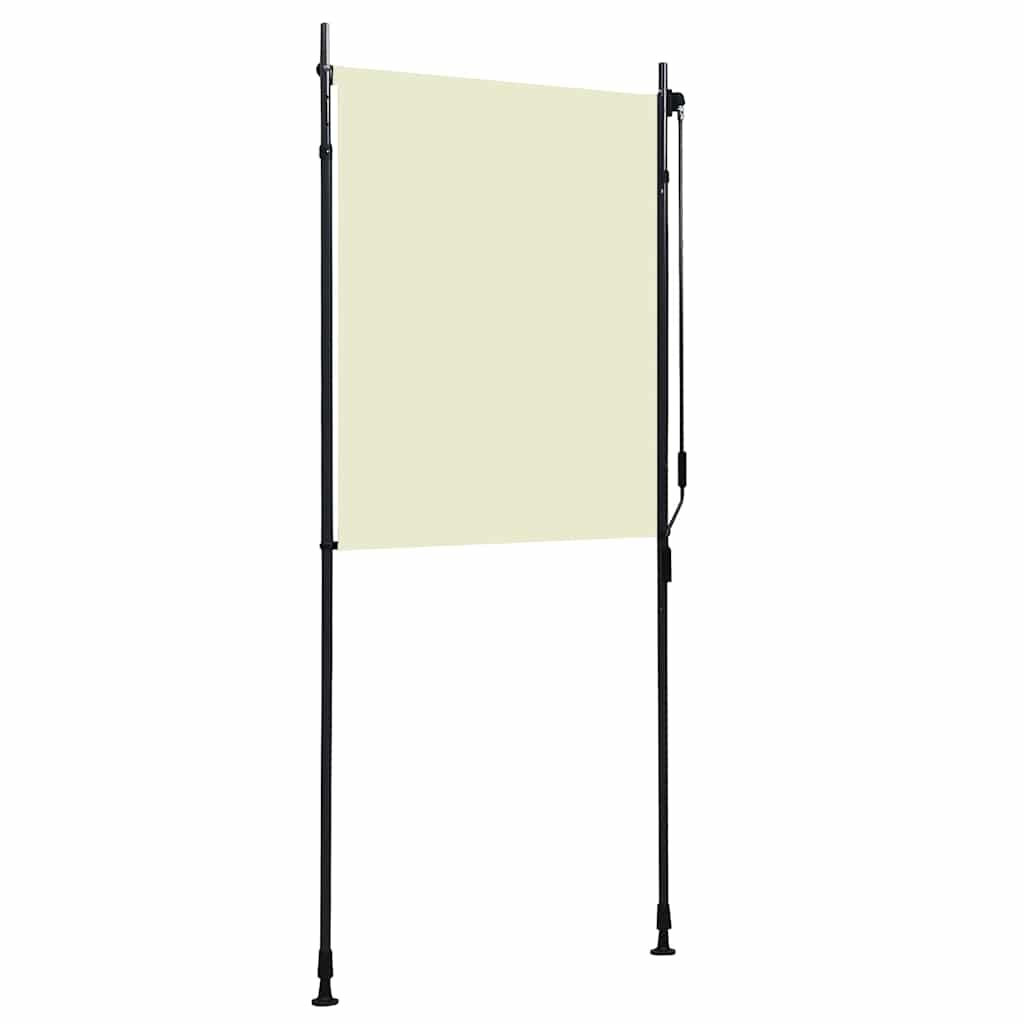 udendørs rullegardin 100x270 cm cremefarvet