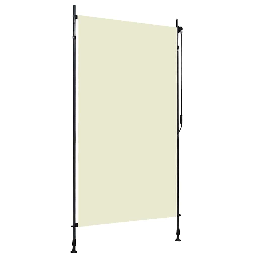 udendørs rullegardin 120x270 cm cremefarvet