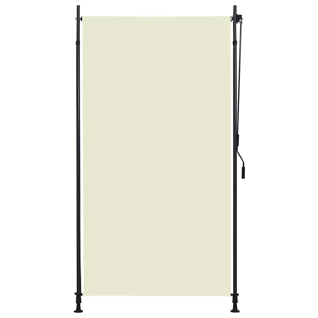udendørs rullegardin 120x270 cm cremefarvet
