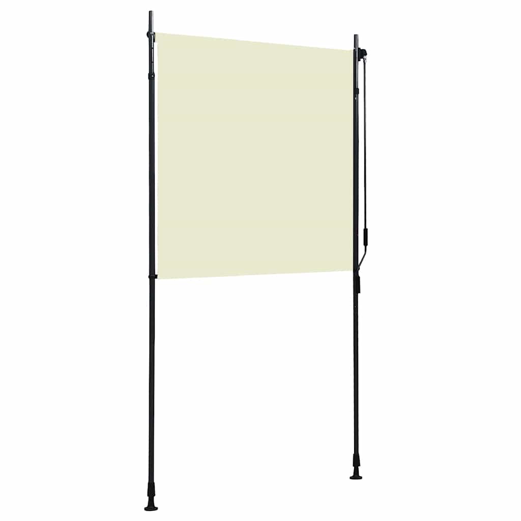 udendørs rullegardin 120x270 cm cremefarvet