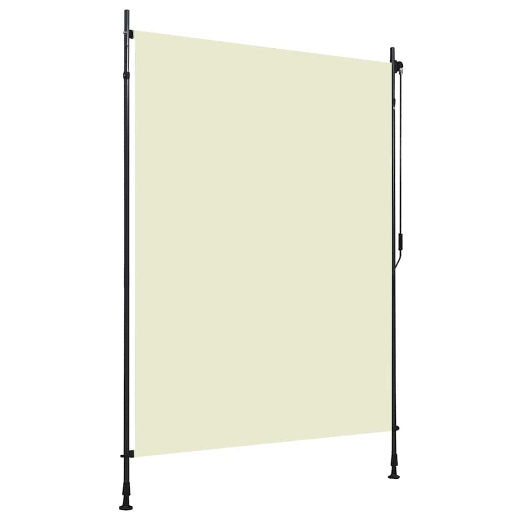 udendørs rullegardin 150x270 cm cremefarvet