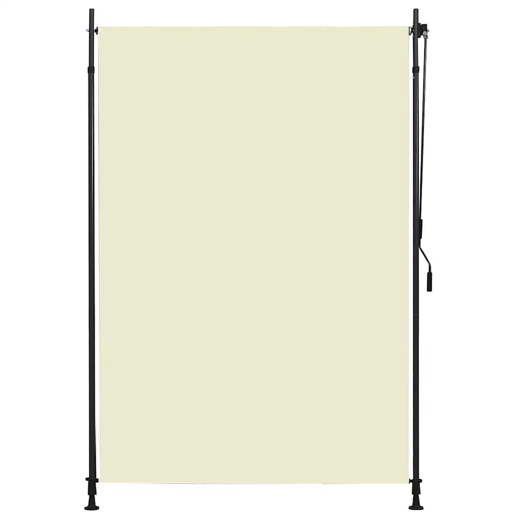 udendørs rullegardin 150x270 cm cremefarvet